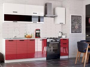 BUCATARIE TEHNO-3 MDF 2.0M ROSU LUCIOS