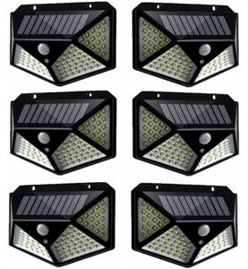 Set 6 Lampi ULTRA 100 LED Solare cu senzor de miscare si lumina 3 moduri ILUMINARE