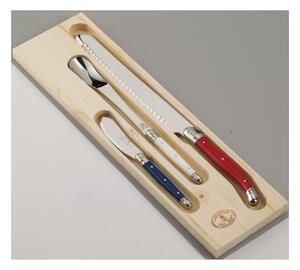 Set cuțite din inox pentru pâine și marmeladă, în cutie de lemn Jean Dubost Paris