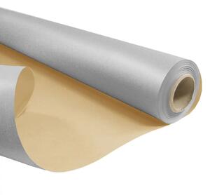 Hartie ambalat cadouri DUO ARGINTIE-KRAFT in rola 0,79 x 50 metri