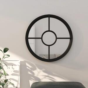 Oglindă rotundă,negru,40x4 cm,fier,pentru utilizare în interior
