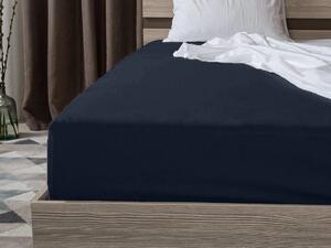 Cearsaf Jersey HIGHFIT albastru naval 90 x 200 cm