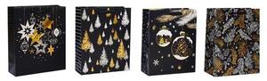Set plase cadou de Crăciun, 4 buc., negru,26 x 32 x 10 cm