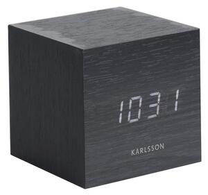 Ceas LED de masă Karlsson 5655BK, de design, cualarmă, 8 x 8 cm