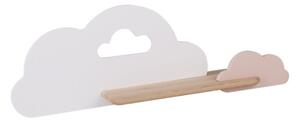 Aplică LED cu raft pentru copii CLOUD LED/5W/230V alb/roz