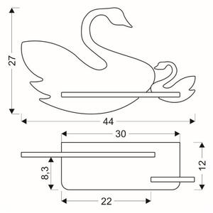 Aplică LED cu raft pentru copii SWAN LED/5W/230V