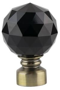 Galerie simpla bara twist Cristal noir 25/19, auriu antic - 160 cm