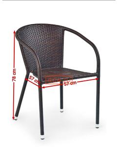 Scaun maro inchis de gradina Midas, 57X57X78 CM