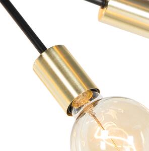 Lampa suspendata moderna neagra cu auriu 12 lumini - Juul