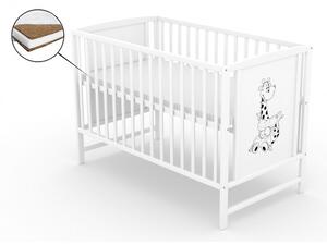 Patut fara sertar VESSANTI BERTA GIRAFA Alb + Saltea Cocos 8 cm