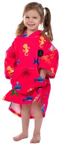 Towee Poncho copii surf Fishee pink, 50 x 60 cm