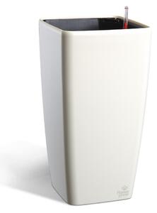 Ghiveci cu auto-irigare Flower Lover QuadratoGrande, alb, 22 x 41 cm, 22 cm