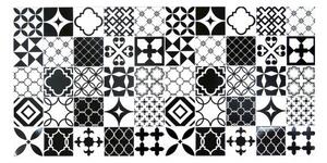 Panou decorativ, PVC, model mozaic, alb si negru, 96x48.5 cm