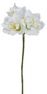 Amaryllis artificial, alb, 54 cm