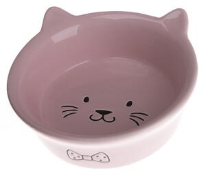Castron ceramic Cat, rotund, roz