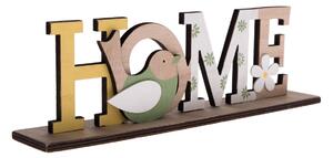 Inscripție din lemn Home, pasăre, 26,8 x 8,5 cm
