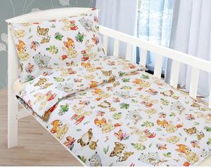 Lenjerie de pat din bumbac, pentru copii, AgataAnimale, 90 x 135 cm, 45 x 60 cm