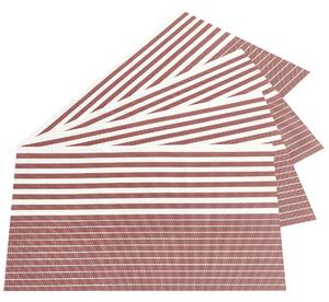 Suport farfurie Stripe maro, 30 x 45 cm, set 4 buc