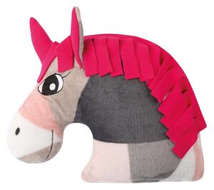 Pernă cu formă aparte Unicorn roz, 46 x 40 cm