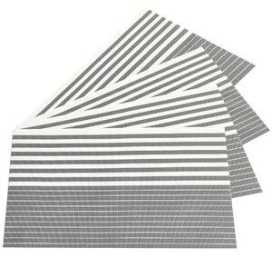 Suport farfurie Stripe gri, 30 x 45 cm, set 4 buc