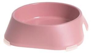 Castron, bol, pentru caine, pisica, suporti antiderapanti, PET reciclat, roz, marime S, 200 ml, 13x13x3.6 cm