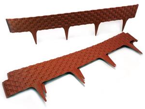 Gard pentru gradina din plastic flexibil, set 3 buc, 800x100/200 mm, 2.40 m