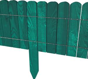 Gard de gradina decorativ din lemn, verde, 200x30 cm