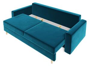 Canapea extensibilă cu ladă de depozitare Solo Blue Moon 220x100 cm