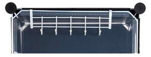 Raft/dulapior depozitat incaltaminte, modular, 6 polite, plastic, negru, 44.5x30x93 cm