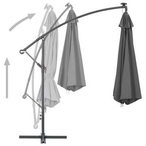 Umbrela de soare suspendata, Zamir Antracit, Ø350xH280 cm
