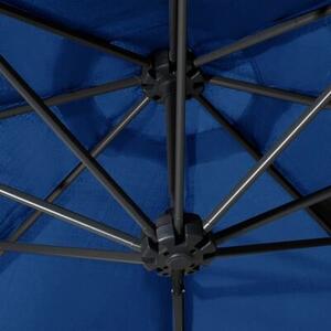 Umbrela de soare cu montaj pe perete, Reda Albastru, Ø300xH131 cm
