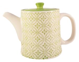 Ceainic French Clasic din Ceramica, Verde deschis, 700 ml