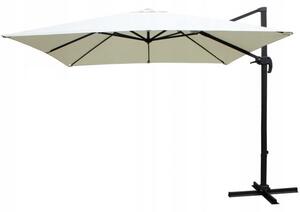 Umbrela gradina/terasa, patrata, cu articulatie, crem, 300x300 cm, Roma