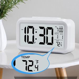 Ceas digital LCD, senzor sunet, alarma, termometru, calendar