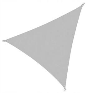 Copertina parasolar, triunghiulara, inele metalice, gri, 3x3x3 m, Springos