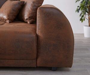 Canapea extensibilă cu 2 lazi de depozitare Big Sofa Verona Brown 305x