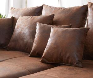 Canapea extensibilă cu 2 lazi de depozitare Big Sofa Verona Brown 310x