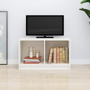Comodă TV, alb, 70x33x42 cm, lemn masiv de pin