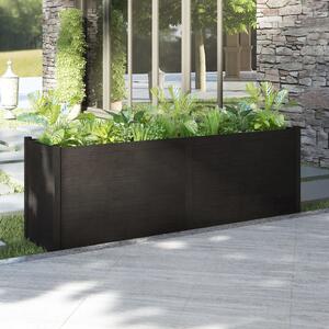 Jardinieră de grădină, negru, 200x50x70 cm, lemn masiv de pin