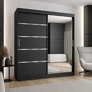 Dressing Sebastian, 160x60x200cm, cu oglinda, Antracit, Pal 18 mm