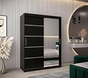 Dressing Sebastian, 140x60x200cm, cu oglinda, Wenge, Pal 18 mm
