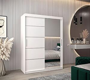 Dressing Sebastian, 140x60x200cm, cu oglinda, Alb, Pal 18 mm