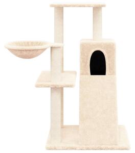 Ansamblu de pisici cu stâlpi din funie de sisal, crem, 82 cm