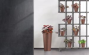 Ghiveci decorativ de flori, rotund, cupru, 7 L, 25x23.3 cm, Tubus Corten