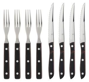 Tacâmuri negre-argintii din oțel inoxidabil 8 buc. Old Farmer Classic – Gense