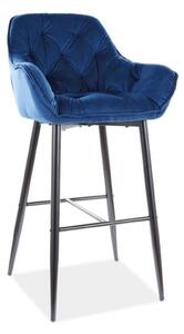 Scaun pentru bar CHERRY H-1, albastru, 56x40x105 cm