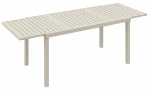 Outsunny Masă de Grădină Extensibilă pentru 6-8 Persoane, din Aluminiu cu Blat cu Lamele, Alb | Aosom Romania
