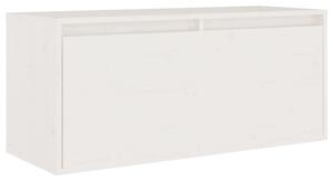 Dulap de perete, alb, 80x30x35 cm, lemn masiv de pin
