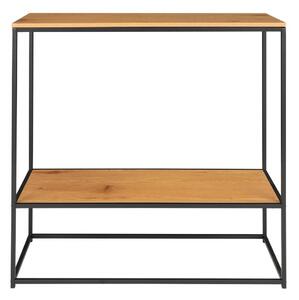 Masă consolă cu blat cu aspect de lemn de stejar 80x36 cm Vita – House Nordic