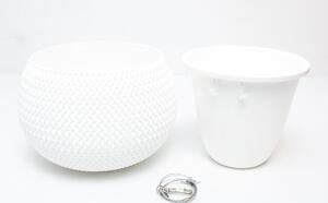 Ghiveci decorativ cu lant, rotund, alb, 29x19.5 cm, Splofy Bowl WS 